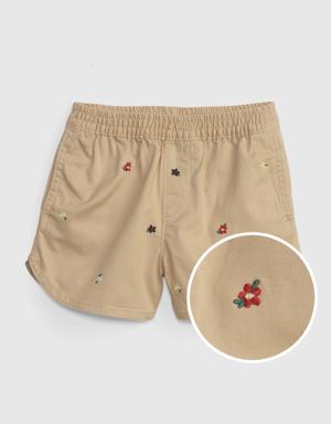 Toddler Pull-On Dolphin Shorts brown