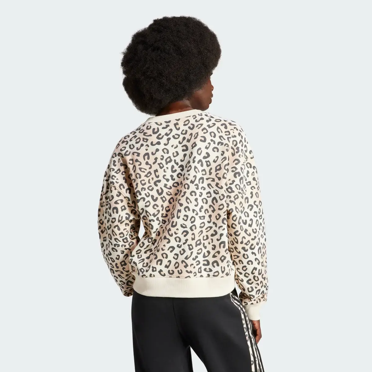 Adidas Originals Leopard Luxe Trefoil Sweatshirt. 3
