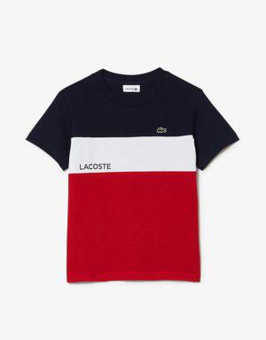 Boys' Lacoste Colour-block Cotton Jersey T-shirt