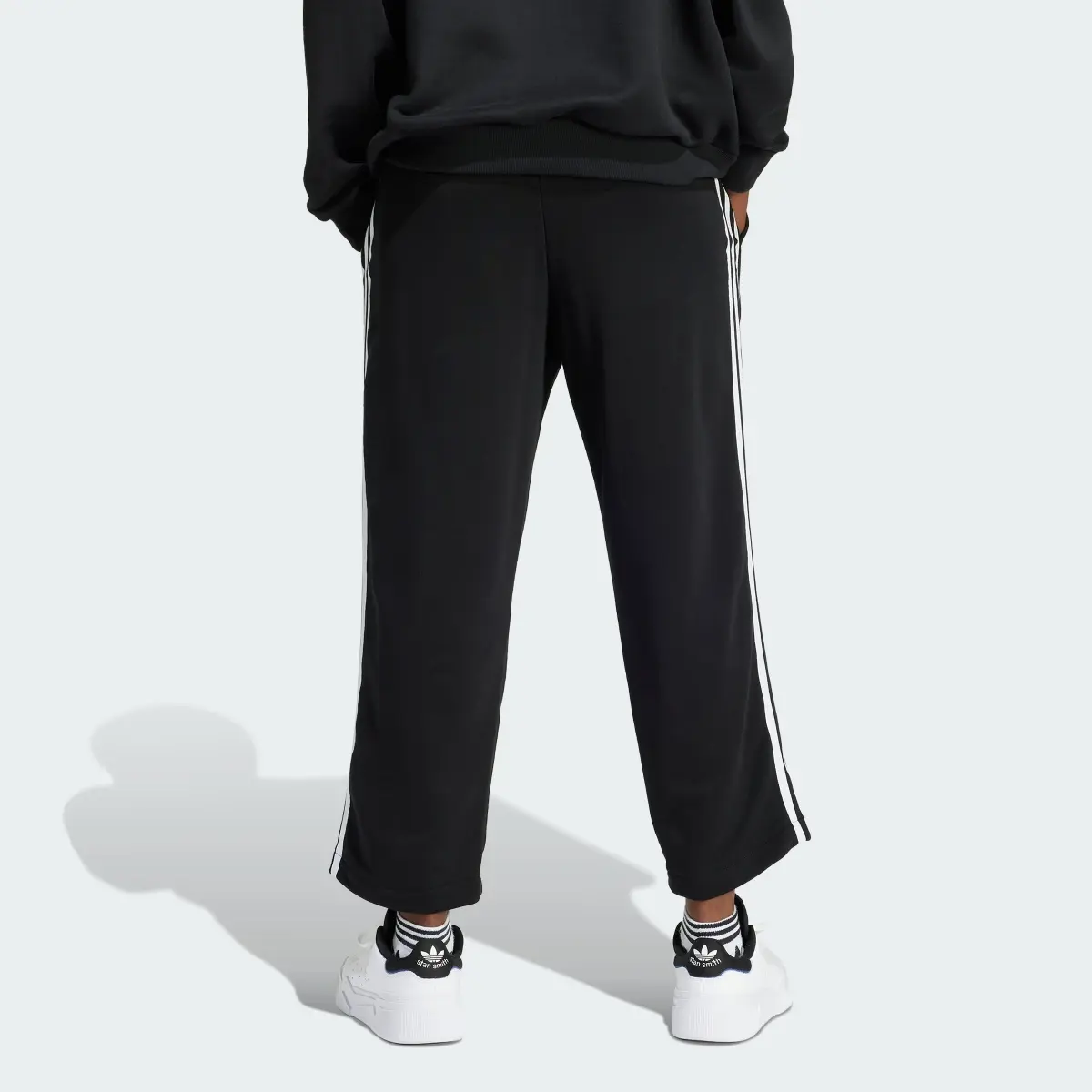 Adidas 3-Stripes Open Hem Loose Joggers. 2