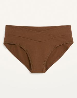 Maternity Low Panel Jersey Bikini Underwear brown