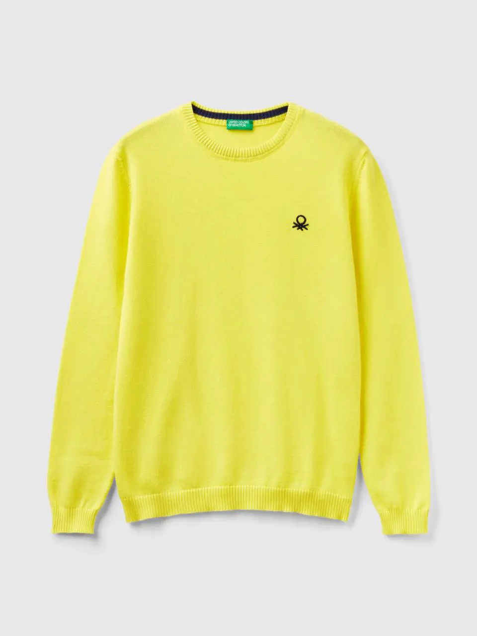 Benetton sweater in pure cotton with logo. 1