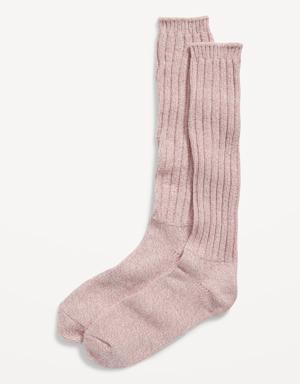 Old Navy Slouchy Rib-Knit Boot Socks for Women pink