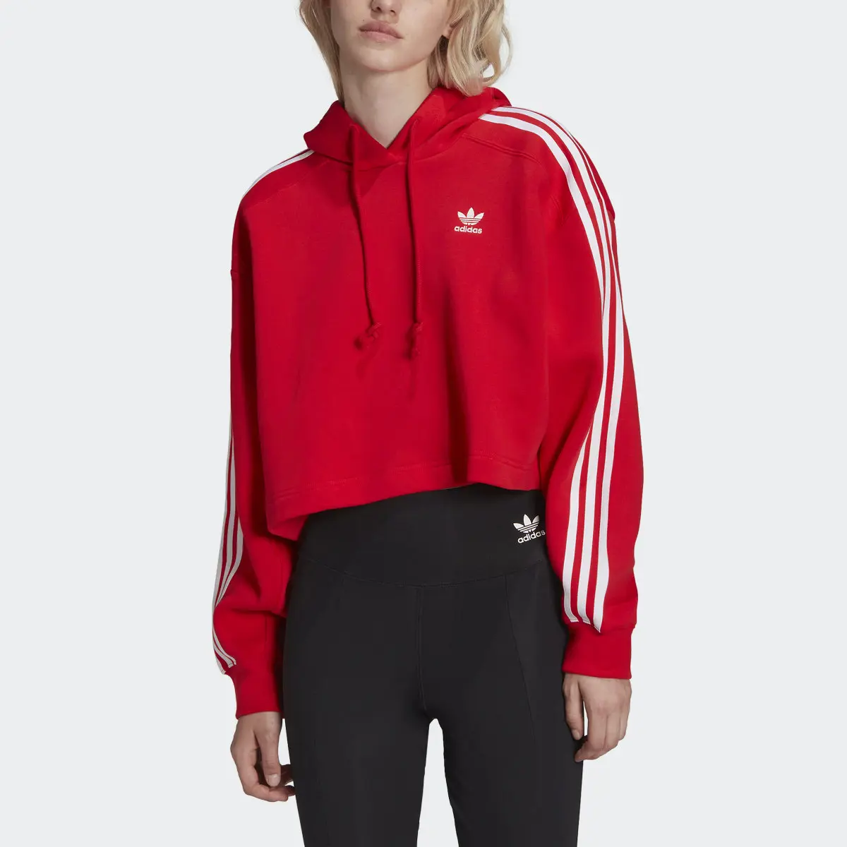 Adidas Adicolor Classics Crop Hoodie. 1