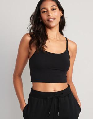 Old Navy Supima&#174 Cotton-Blend Cami Bralette Top for Women black