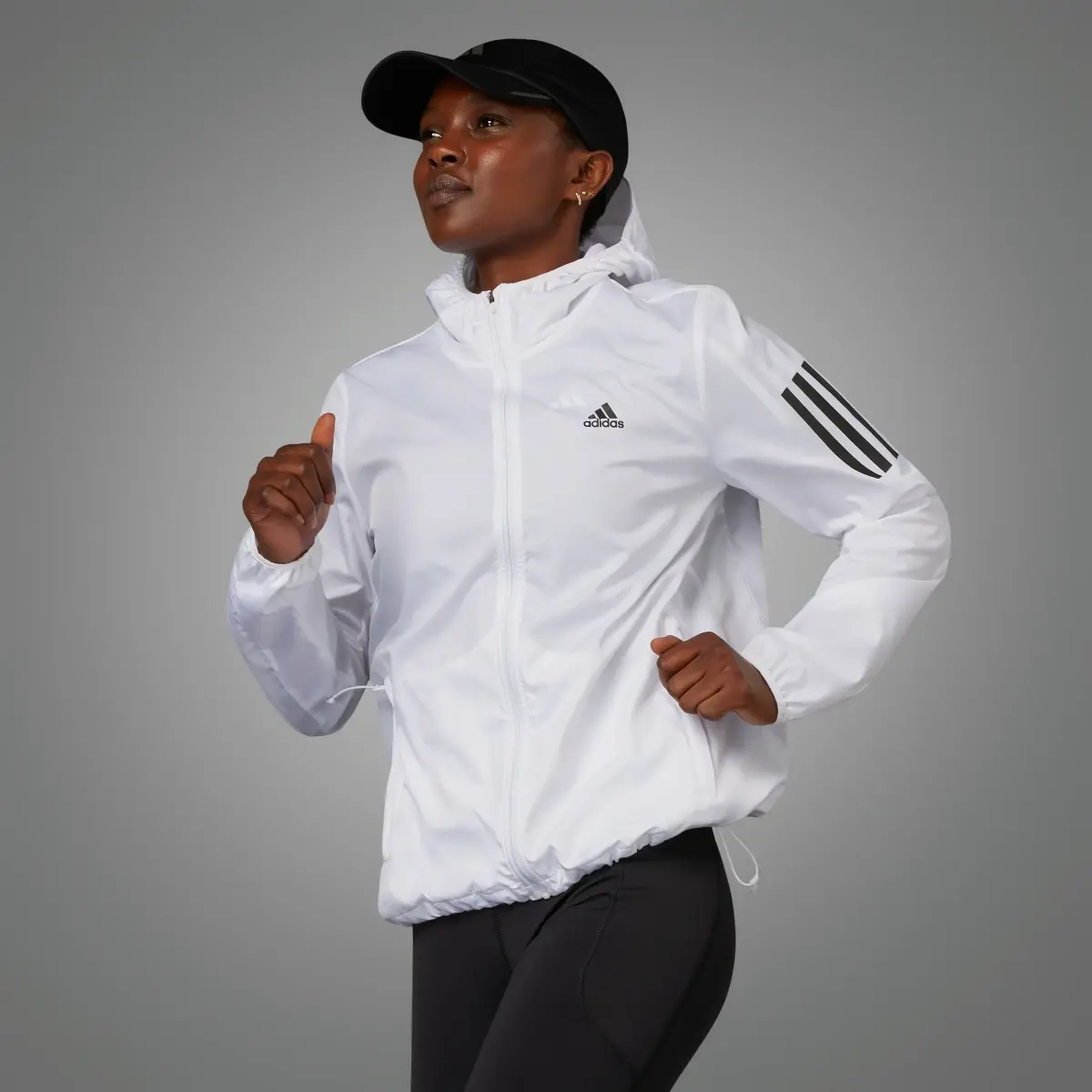 Adidas Own the Run Hooded Running Windbreaker. 1