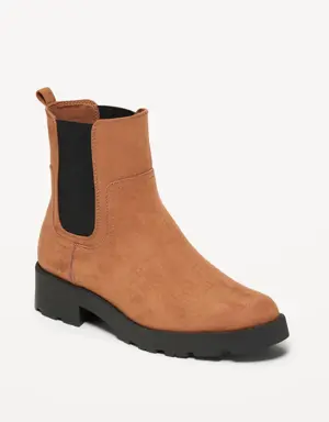 Faux-Suede Chelsea Boots for Women brown