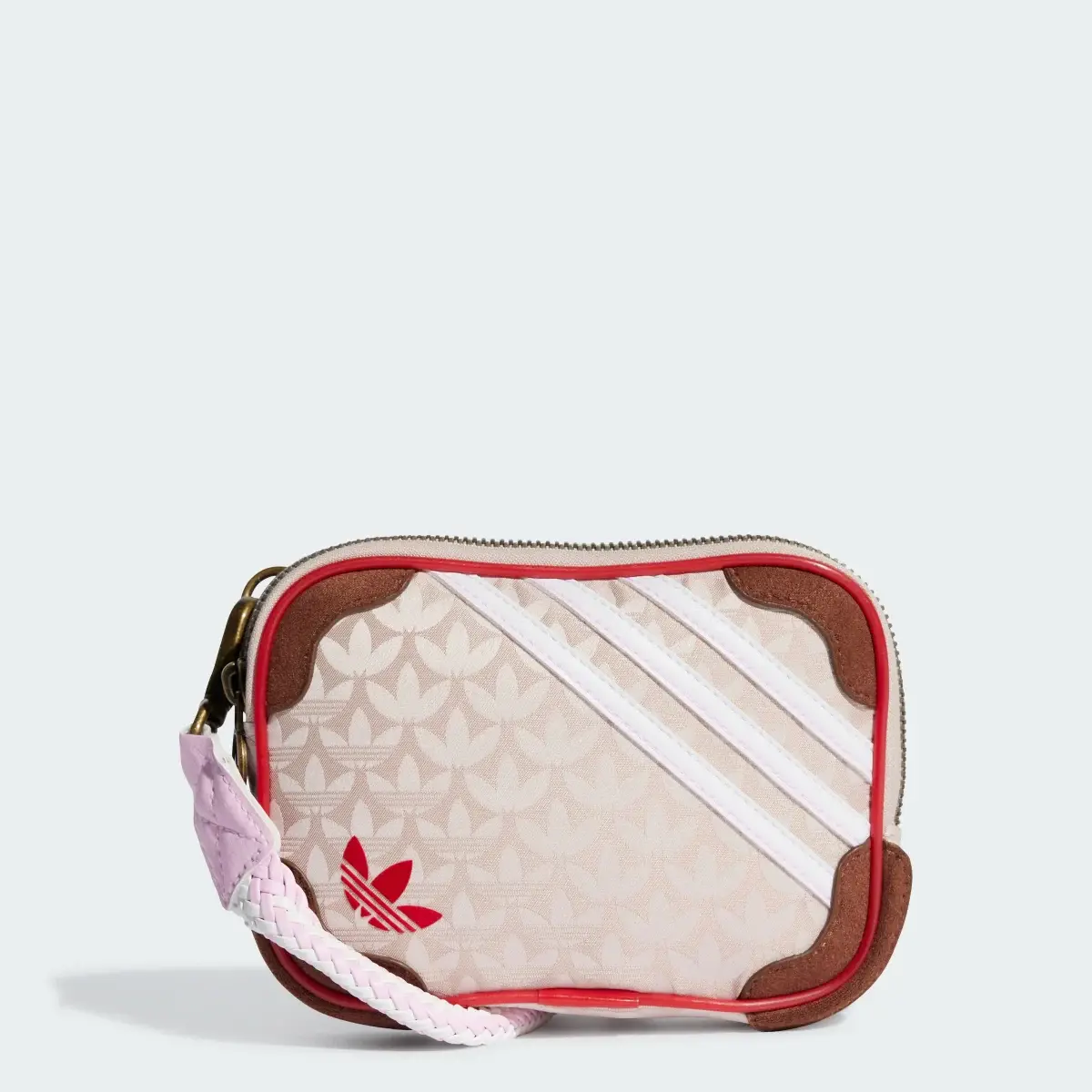 Adidas Mini sac airliner Trèfle monogramme jacquard suède. 1