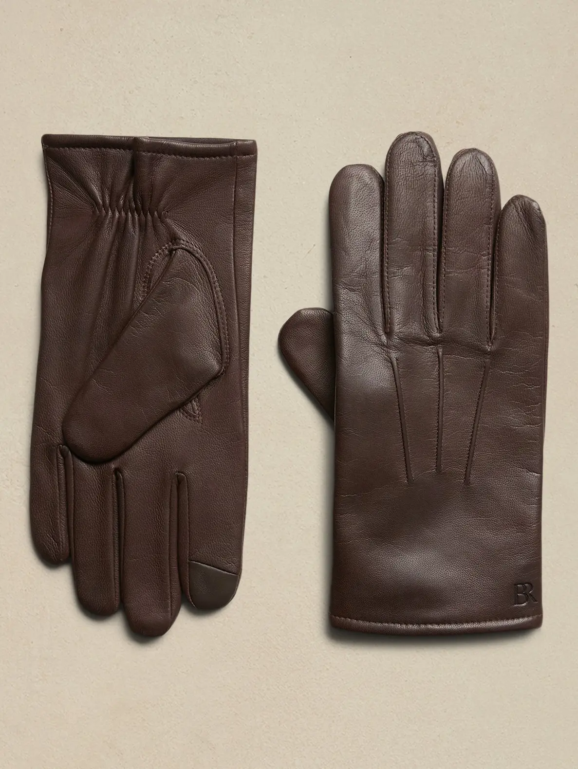 Banana Republic Leather Dress Gloves brown. 1