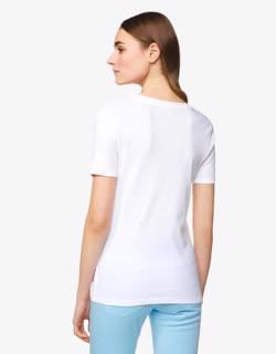 Pure cotton t-shirt with V-neck