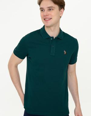 Erkek Koyu Yeşil Basic T-Shirt