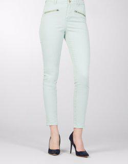 Slim Fit Orta Bel Skinny Leg Kadın Mint Yeşili Pantolon