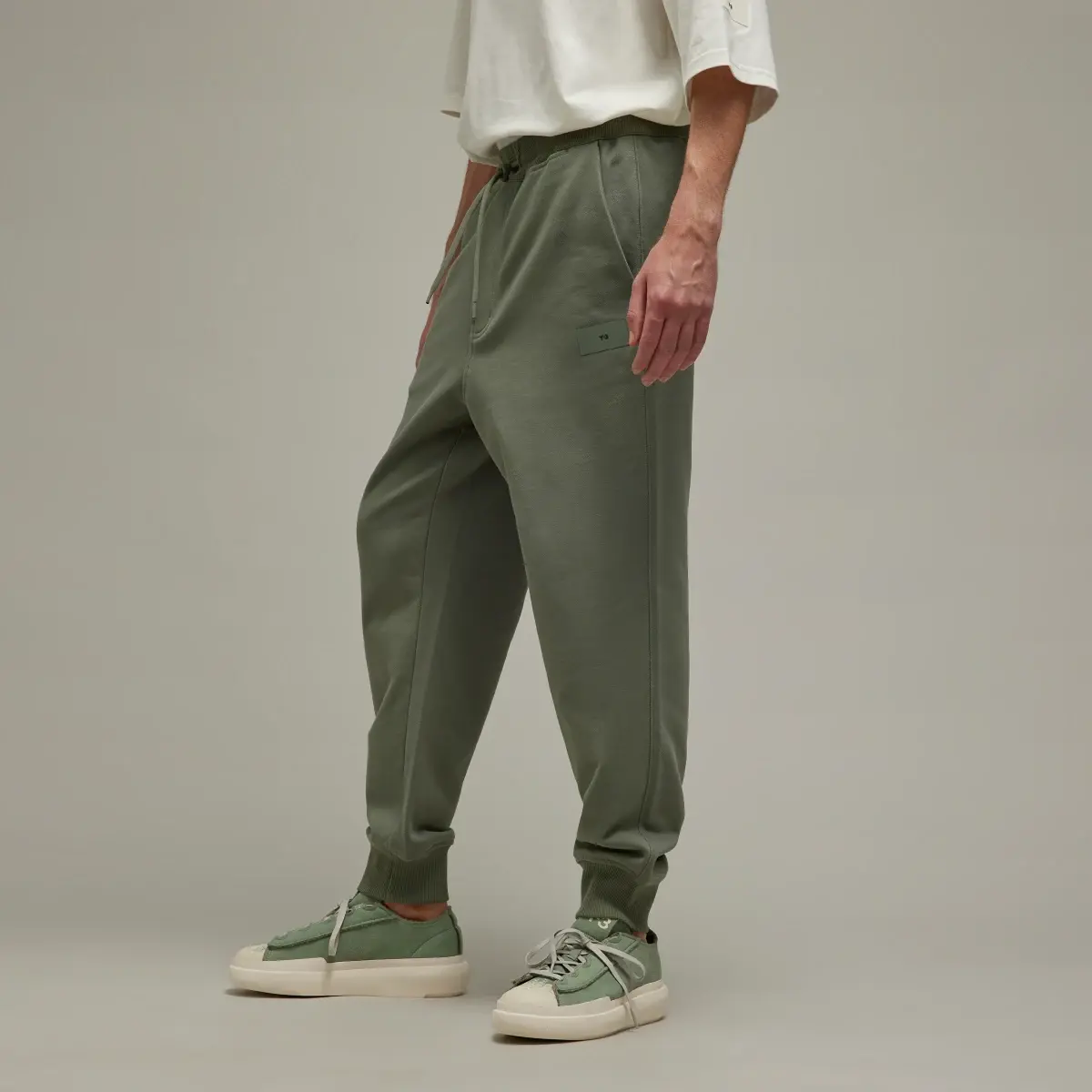 Adidas Y-3 Organic Cotton Terry Cuffed Pants. 2