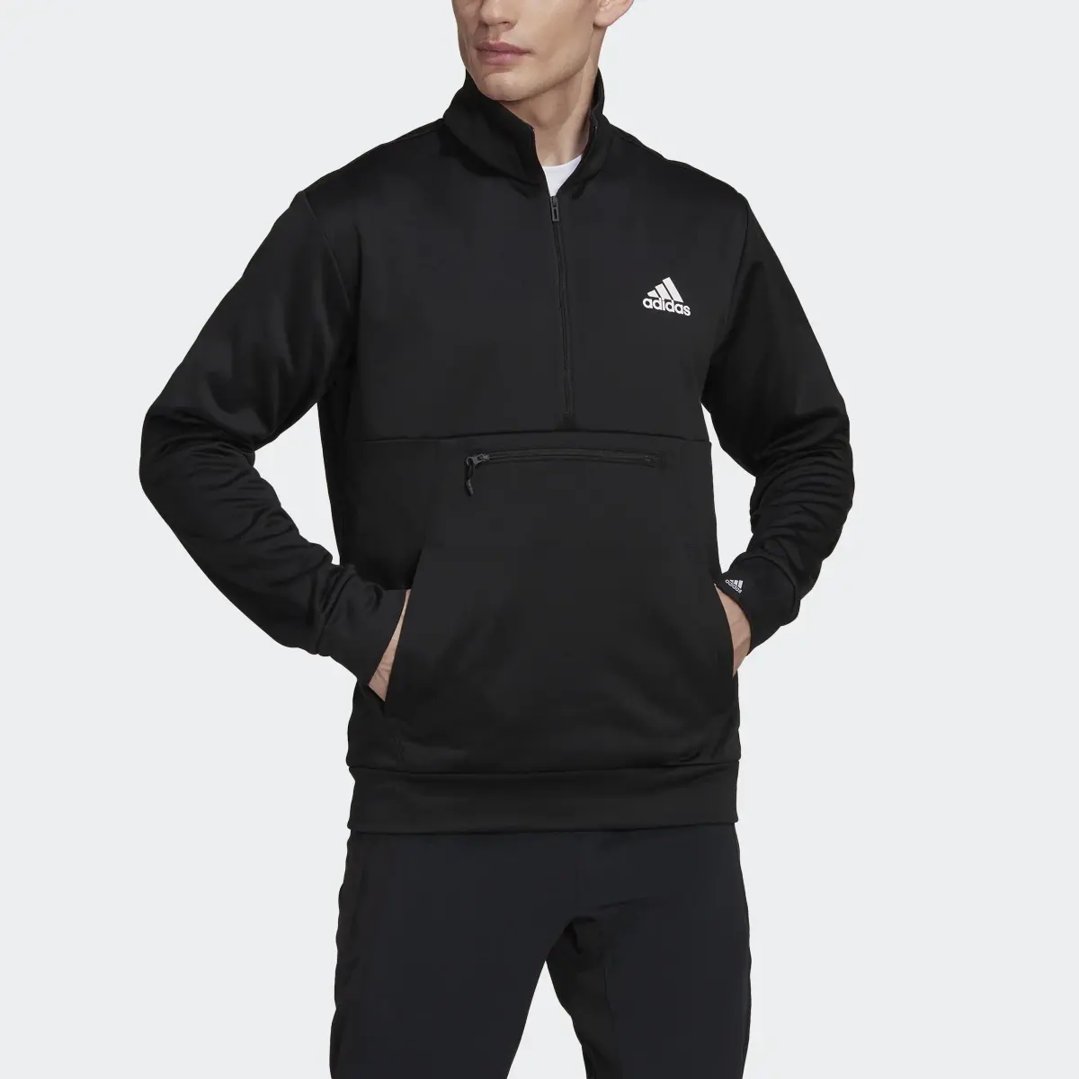 Adidas AEROREADY Game and Go Small Logo Half-Zip Top. 1