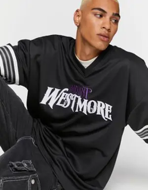 Forever 21 Mount Westmore Embroidered Varsity Tee Black/Multi