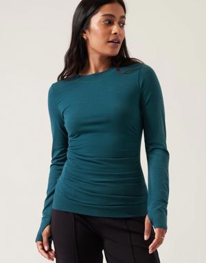 Athleta Foresthill Ascent Seamless Top blue