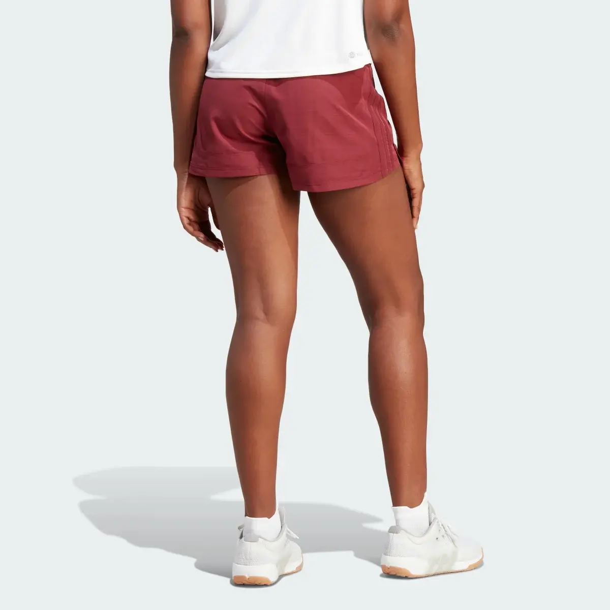 Adidas Pacer 3-Stripes Woven Heather Shorts. 2