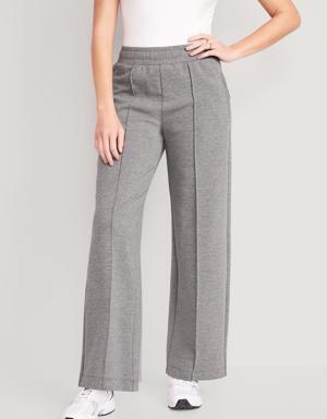 High-Waisted Dynamic Fleece Wide-Leg Pants for Women gray