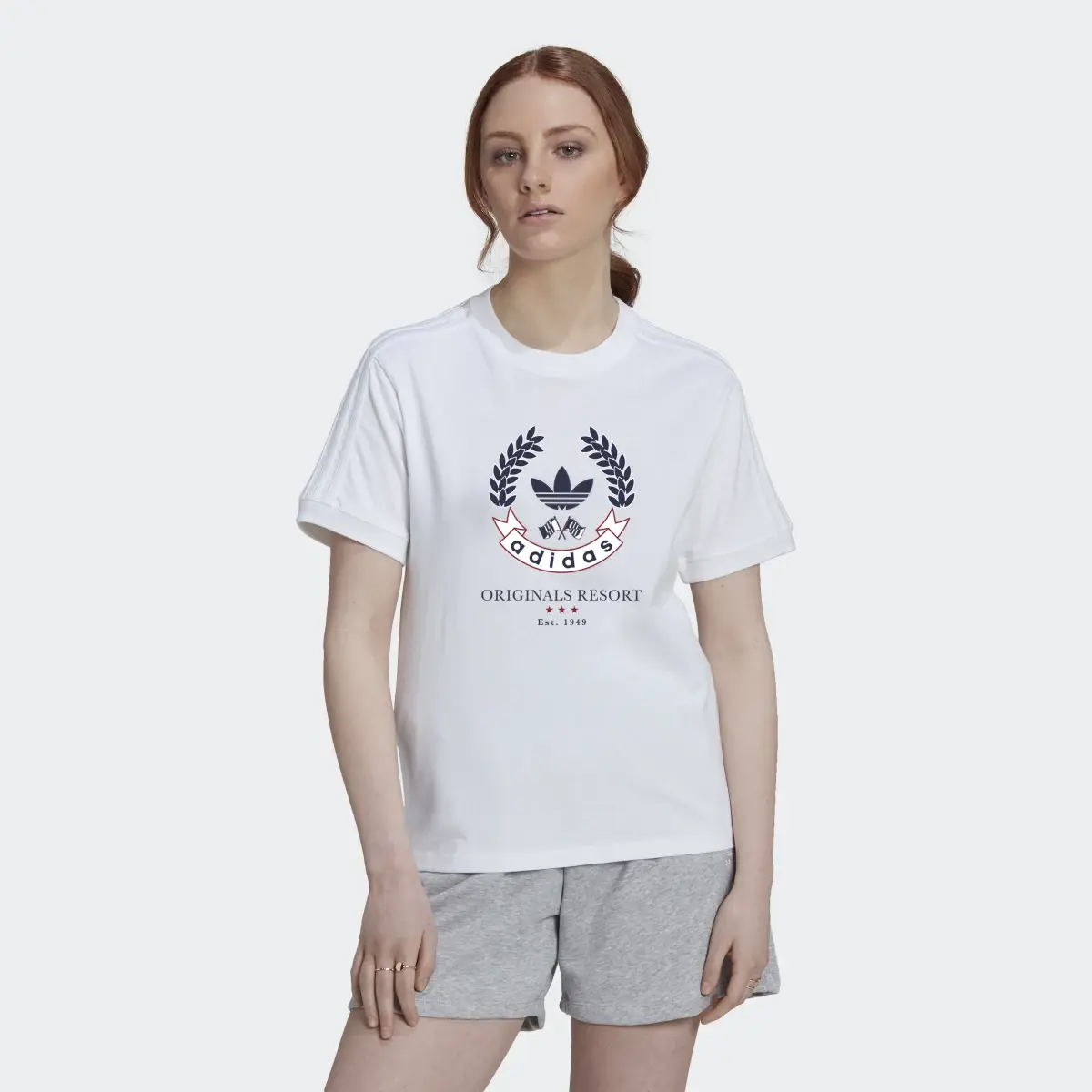 Adidas T-shirt com Emblema. 2
