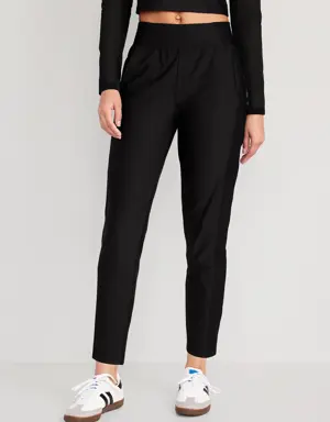 High-Waisted PowerSoft Combination Taper Pants black