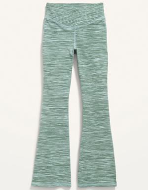 High-Waisted PowerChill Crossover Flared Leggings for Girls green