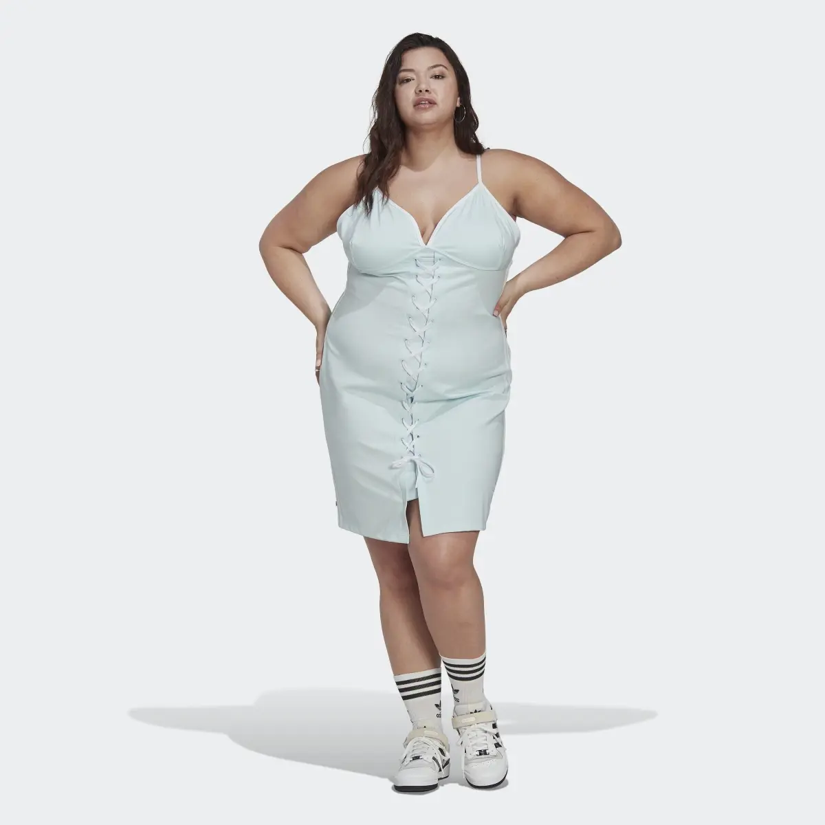 Adidas Always Original Laced Strap Dress (Plus Size). 2