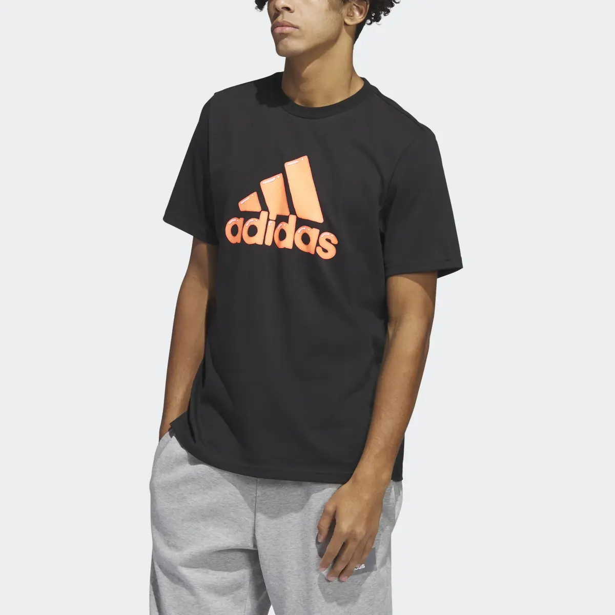 Adidas Logo Pen Fill - Sportswear Graphic Tee. 1