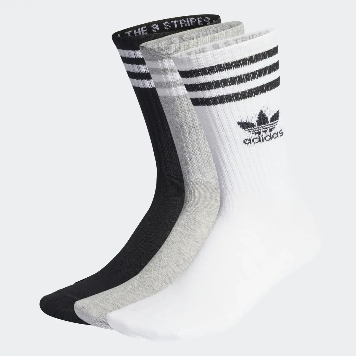 Adidas Mid Cut Crew Socks 3 Pairs. 2