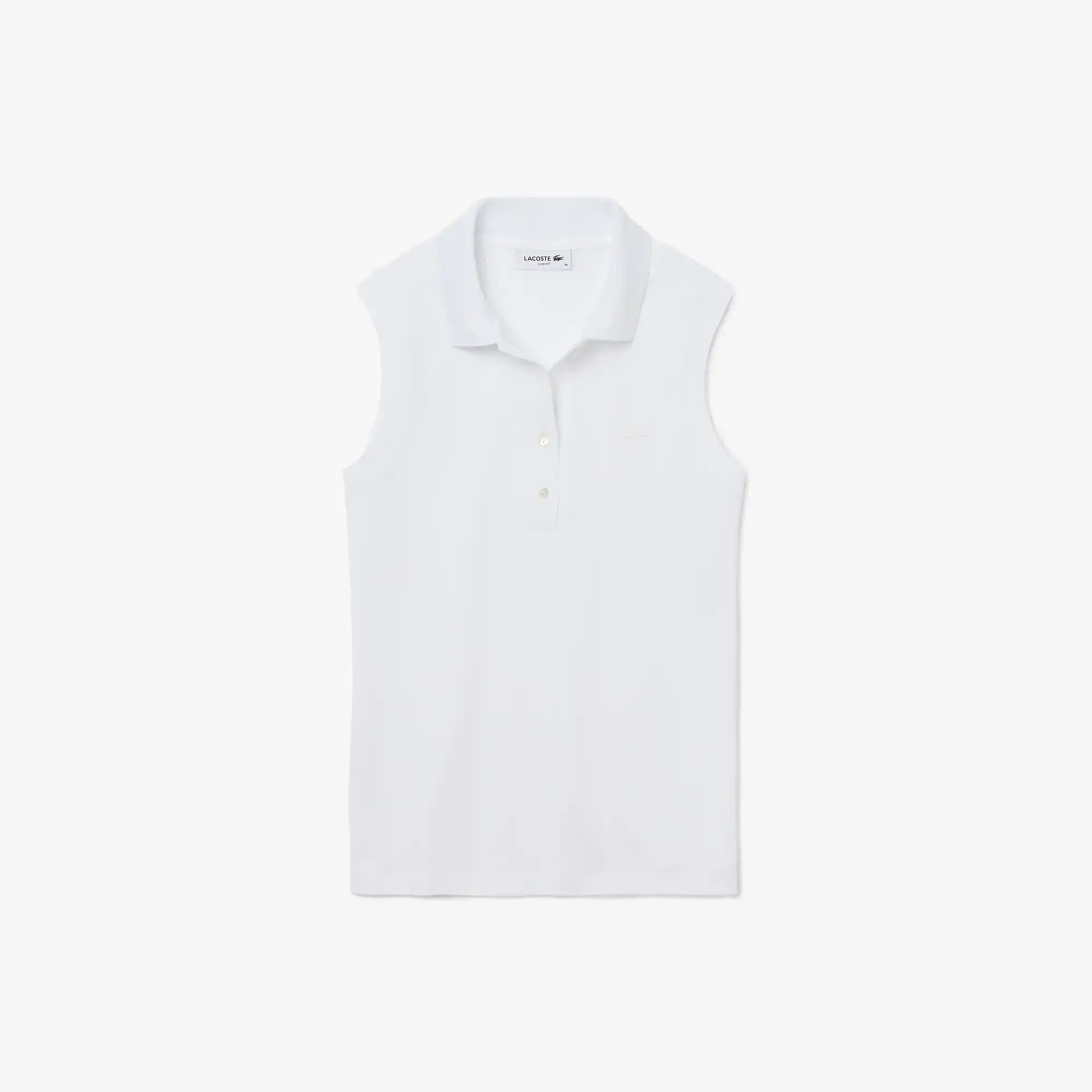 Lacoste Women's Slim Fit Cotton Piqué Sleeveless Polo. 2 Lacoste Women's Slim Fit Cotton Piqué Sleeveless Polo. 2