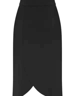 Buttoned Midi Skirt - 4 / BEIGE