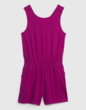 Gap Kids Crossback Romper pink