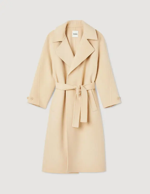 Sandro Double-breasted wool trench coat. 2