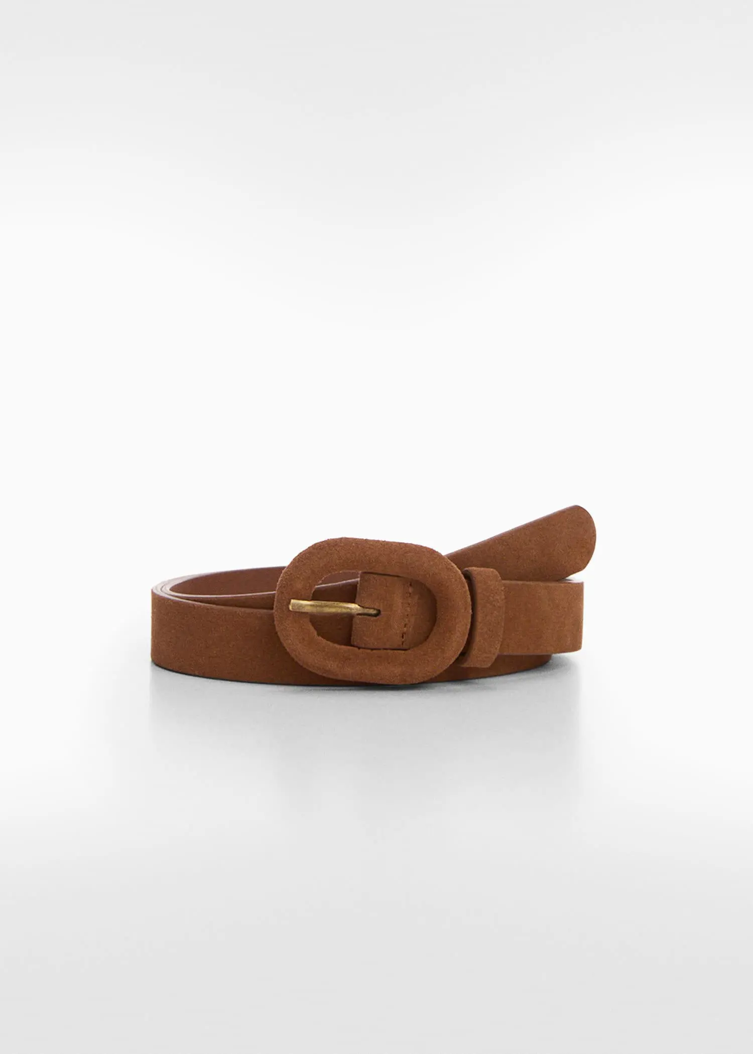 Mango Leather belt with wide buckle. 1