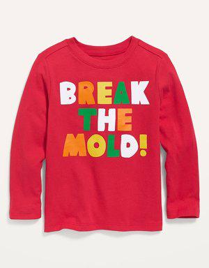 Unisex Graphic Long-Sleeve T-Shirt for Toddler red