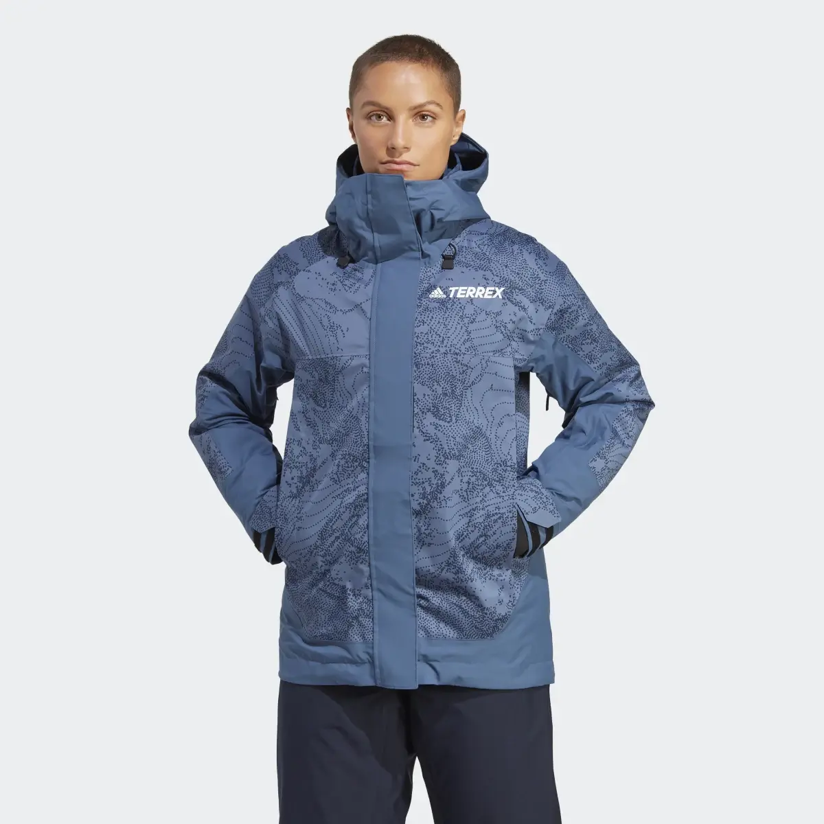 Adidas Terrex 2-Layer Insulated Snow Graphic Jacket. 2