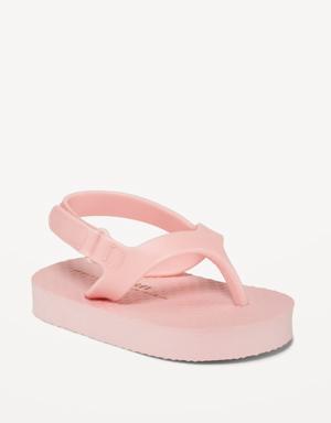 Unisex Solid Flip-Flops for Baby (Partially Plant-Based) pink