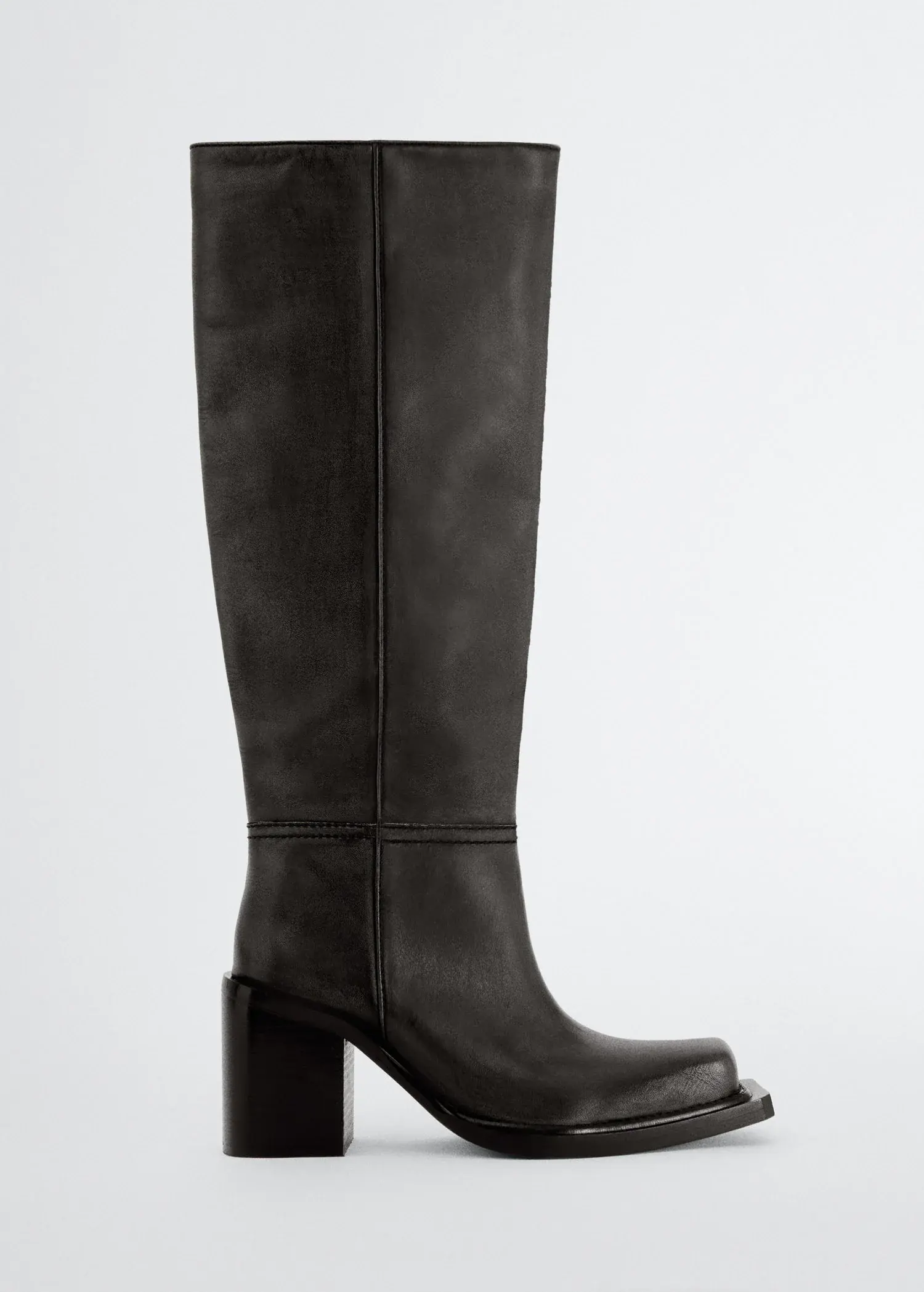 Mango Leather boots with tall leg. 2