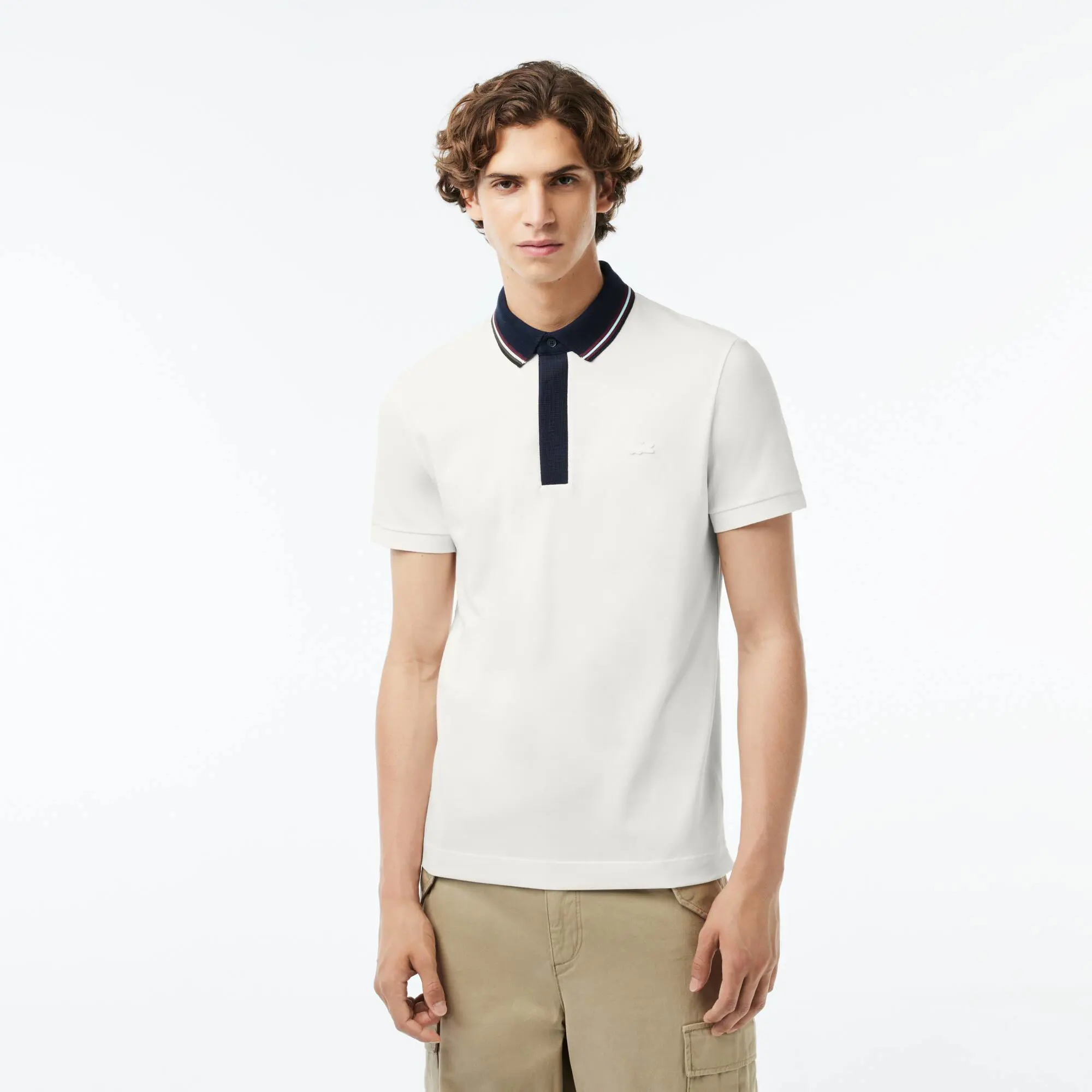 Lacoste Smart Paris Regular Fit Contrast Neck Polo Shirt. 1