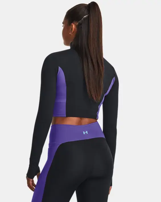 Under Armour Women's Project Rock Lets Go Crop Full-Zip. 2