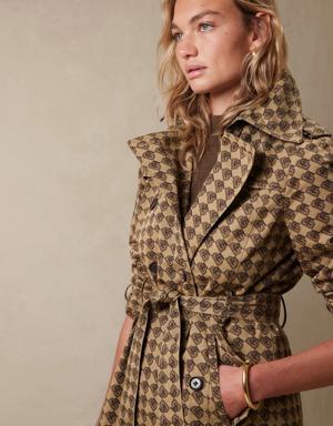 Petite Logo Timeless Trench Coat brown