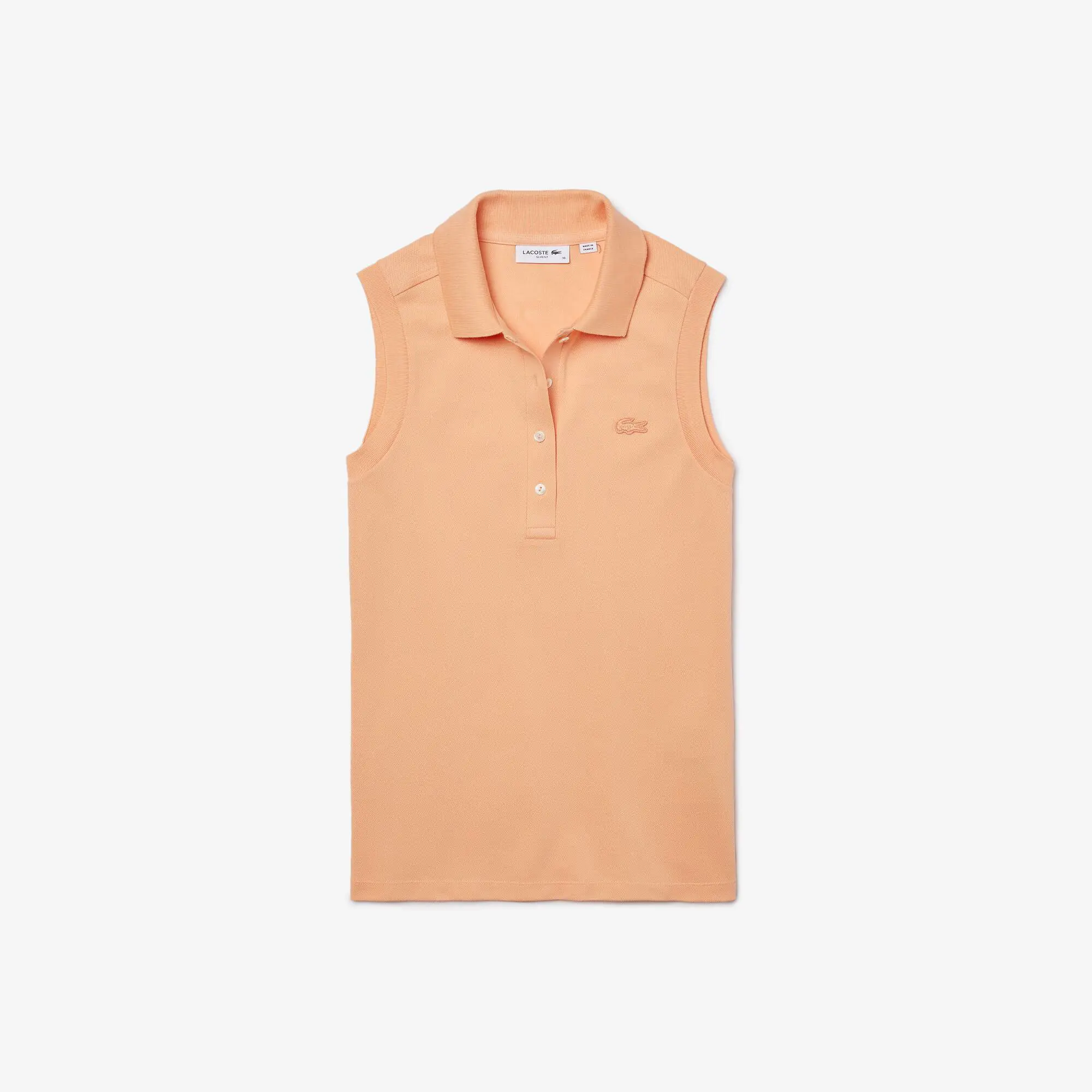 Lacoste Women's Slim Fit Cotton Piqué Sleeveless Polo. 2