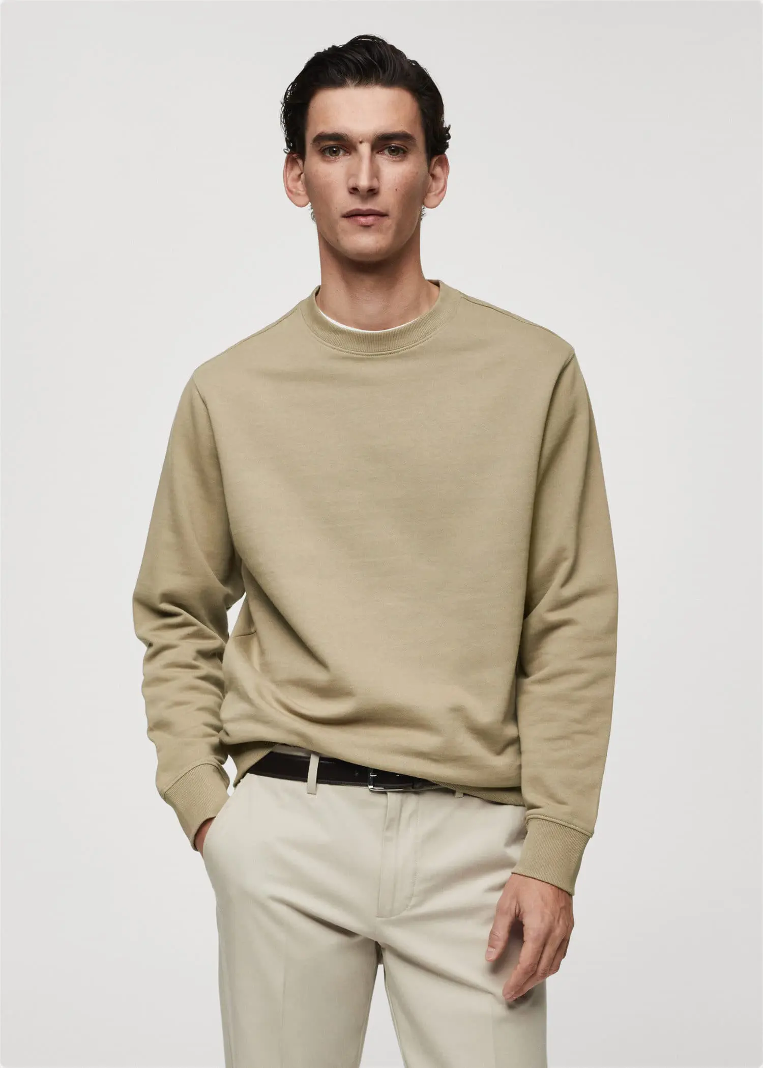 Mango Basic-Sweatshirt mit 100 % Baumwolle. 1