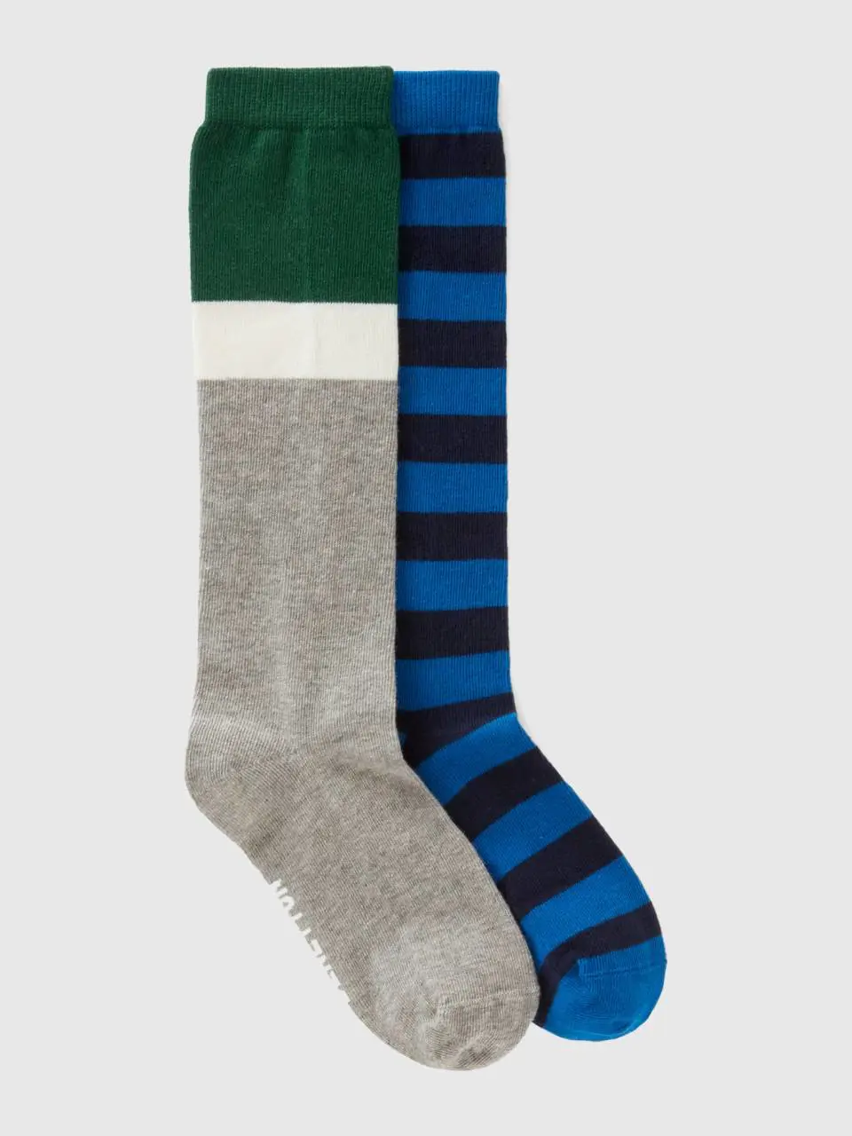 Benetton two pairs of jacquard socks. 1