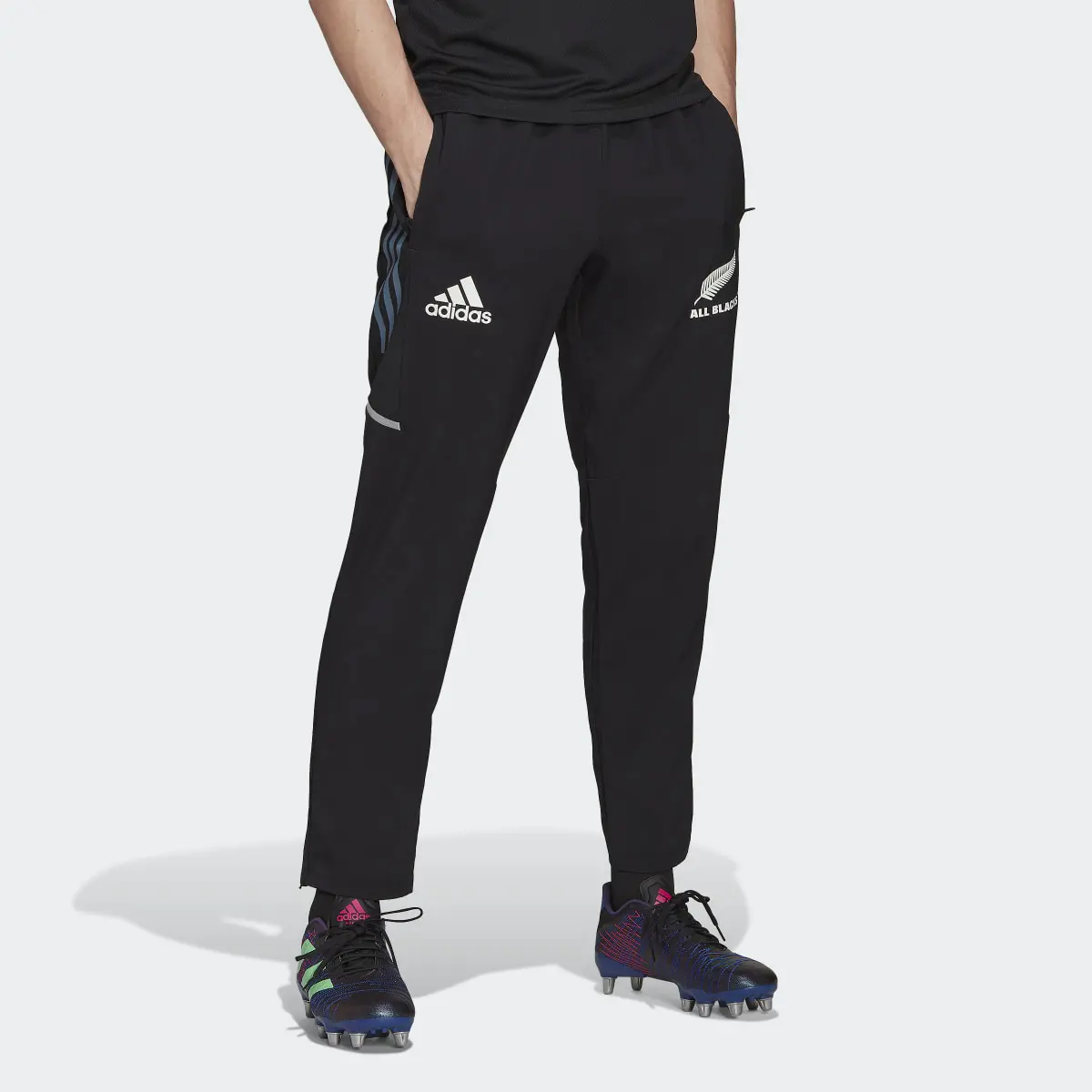 Adidas All Blacks Rugby Presentation Tracksuit Bottoms. 1