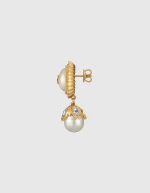 Interlocking G pearl earrings