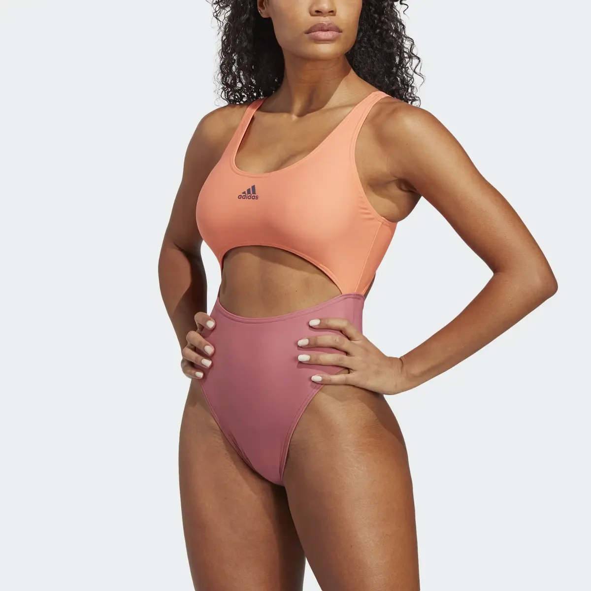 Adidas Colorblock Swimsuit. 1