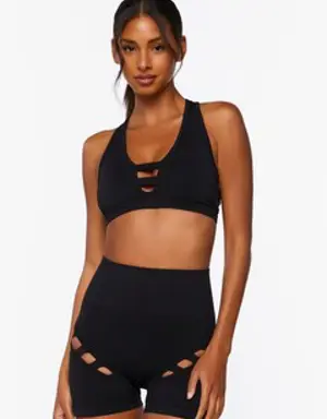 Forever 21 Active Seamless Sports Bra &amp; Shorts Set Black