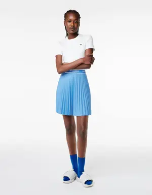 Lacoste Women's Lacoste Elasticised Waist Short Pleated Skirt