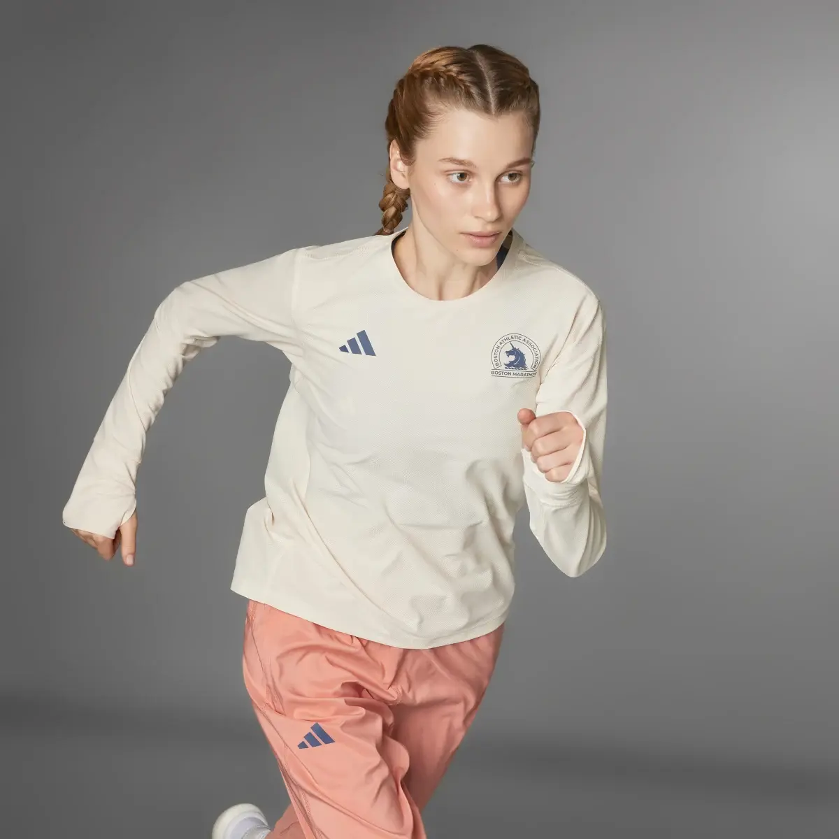 Adidas Boston Marathon® 2024 Own the Run Long Sleeve Tee. 1