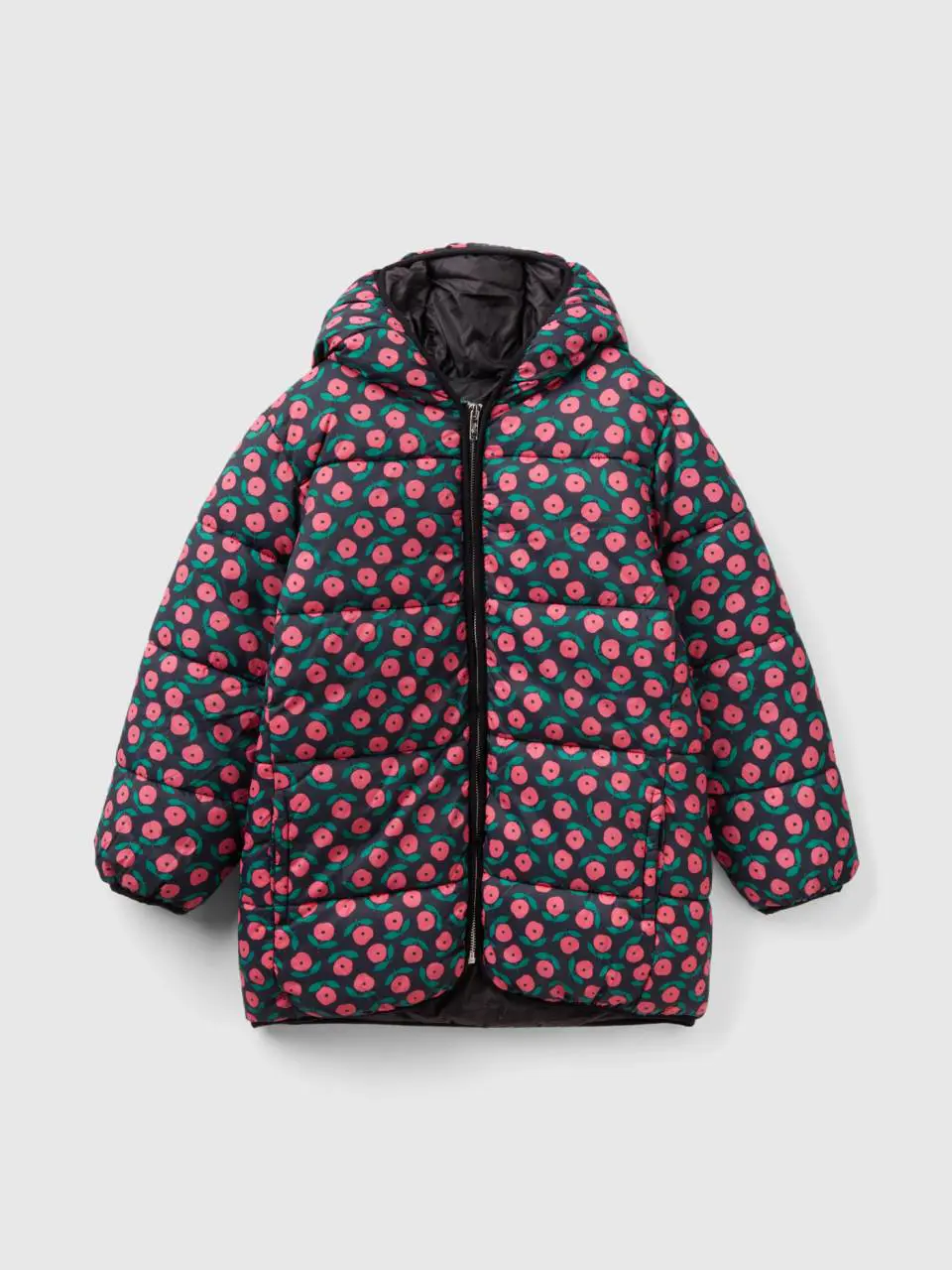 Benetton oversized fit jacket with floral print. 1